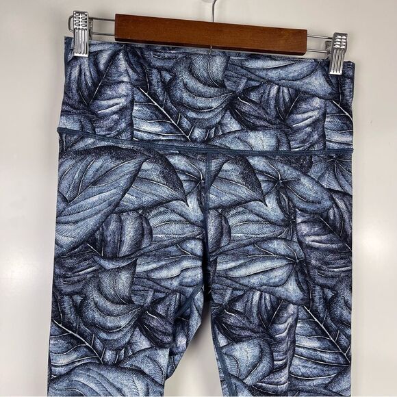 Lululemon Wunder Under High Rise Leggings Nulux Concrete Jungle Blue Size 10 - Picture 4 of 10